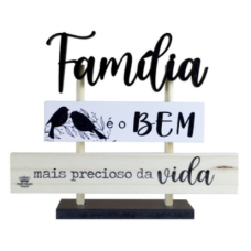 Enfeite de Mesa com Plaquinhas - Família